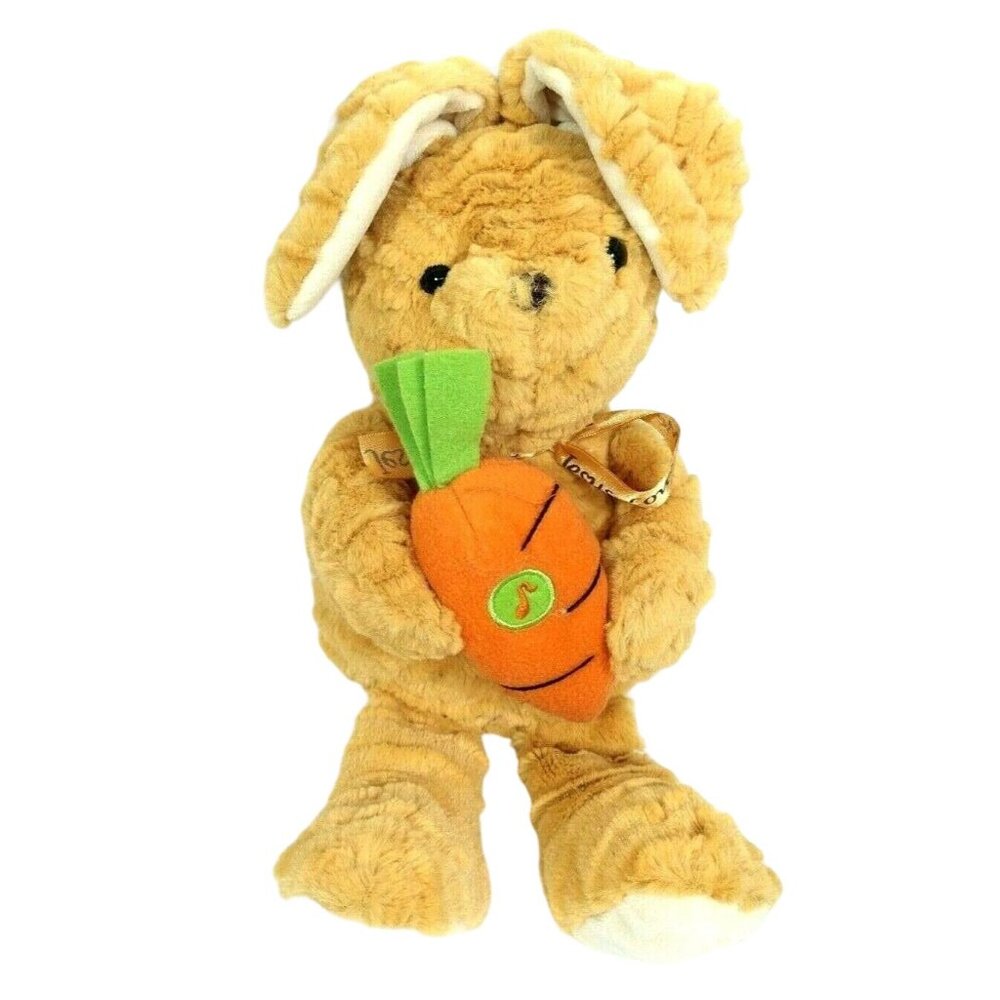 Goffa Jesus Loves Me Rabbit Bunny Carrot Stuffed Plush Brown Easter NO SOUND
